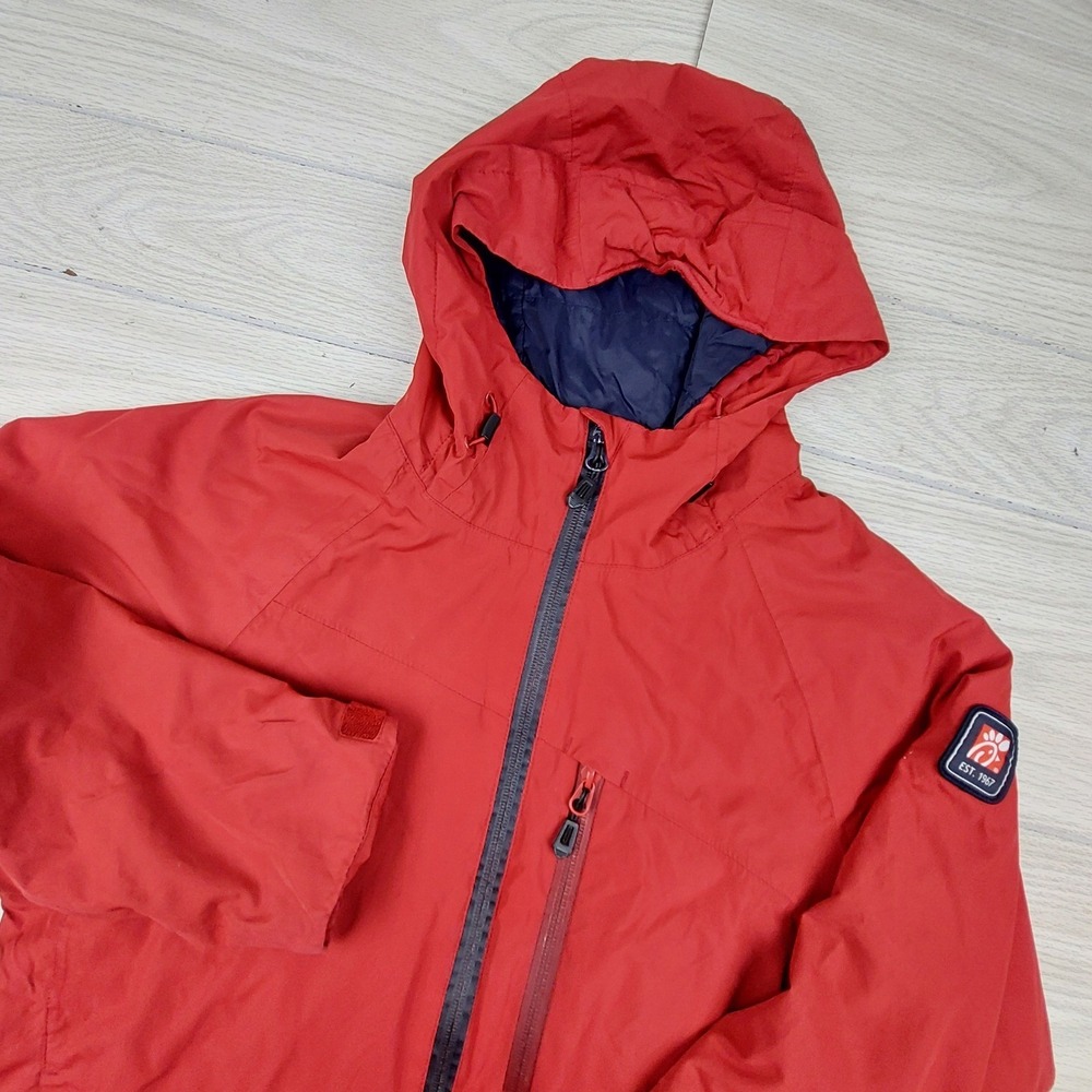 Chick-fil-A Team Style Insulated Hooded Jacket Medium Red Full Zip Uniform